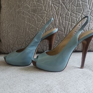Pelle Moda Sky Blue Slingback Heels